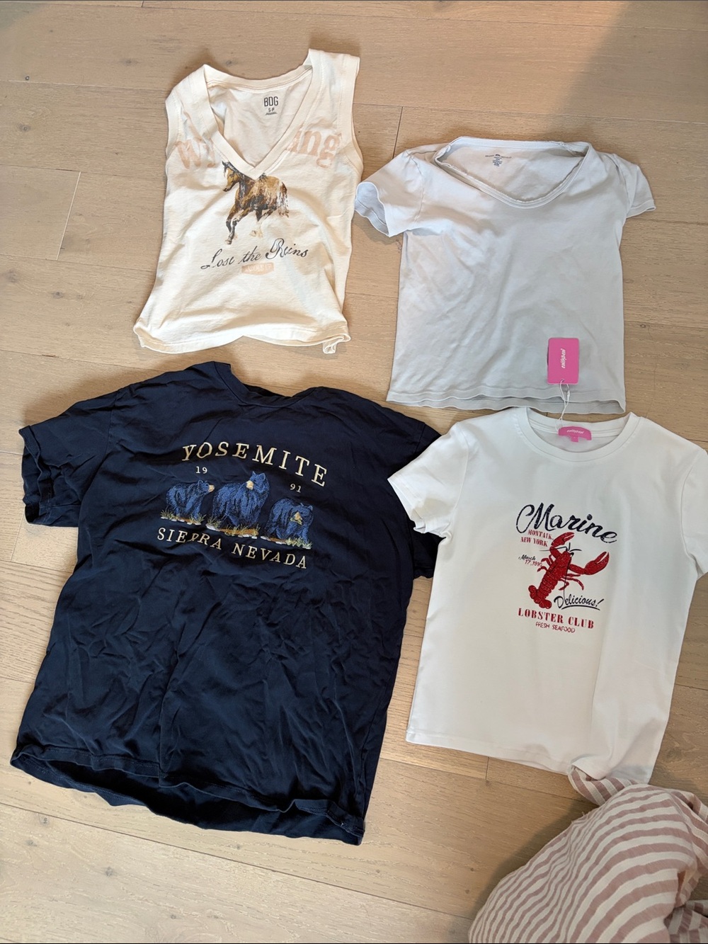 Brandy Melville, urban outfitters, edikted graphic tee-shirts